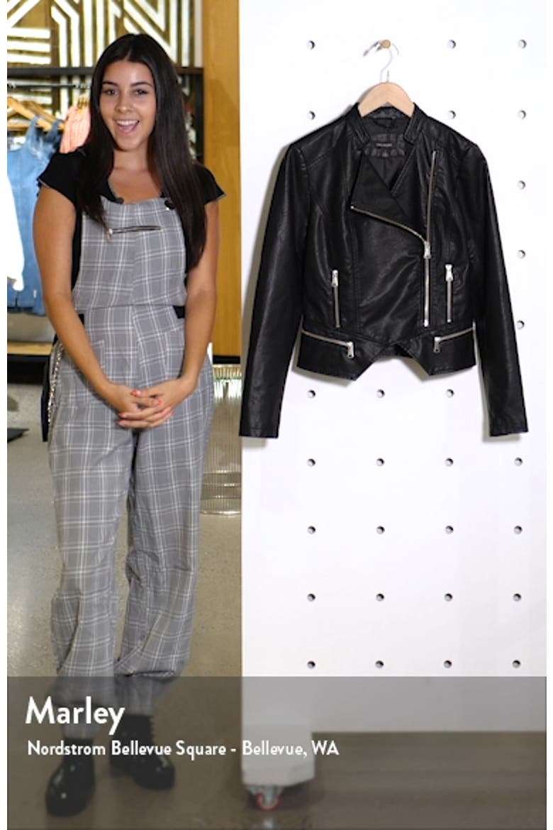 Peplum Faux Leather Moto Jacket video