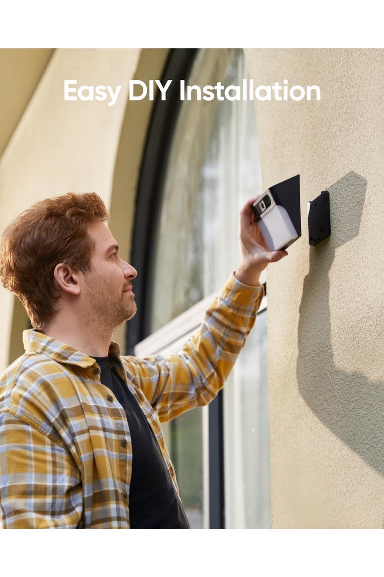 Solar Wall Light Cam S120 solar powered outdoor security camera with 8GB storage, Alternate, color, Black