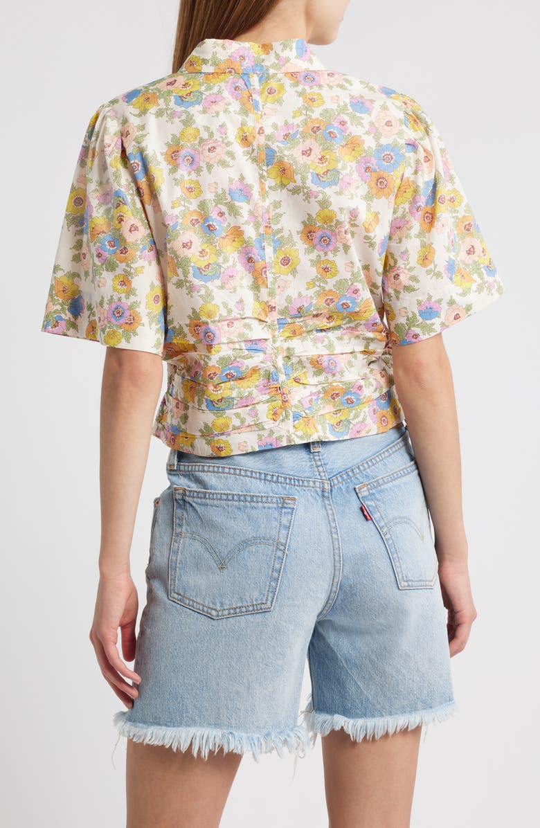 LOVE THE LABEL Sylvan Floral Cotton Button-Up Shirt, Alternate, color, Madeline Print
