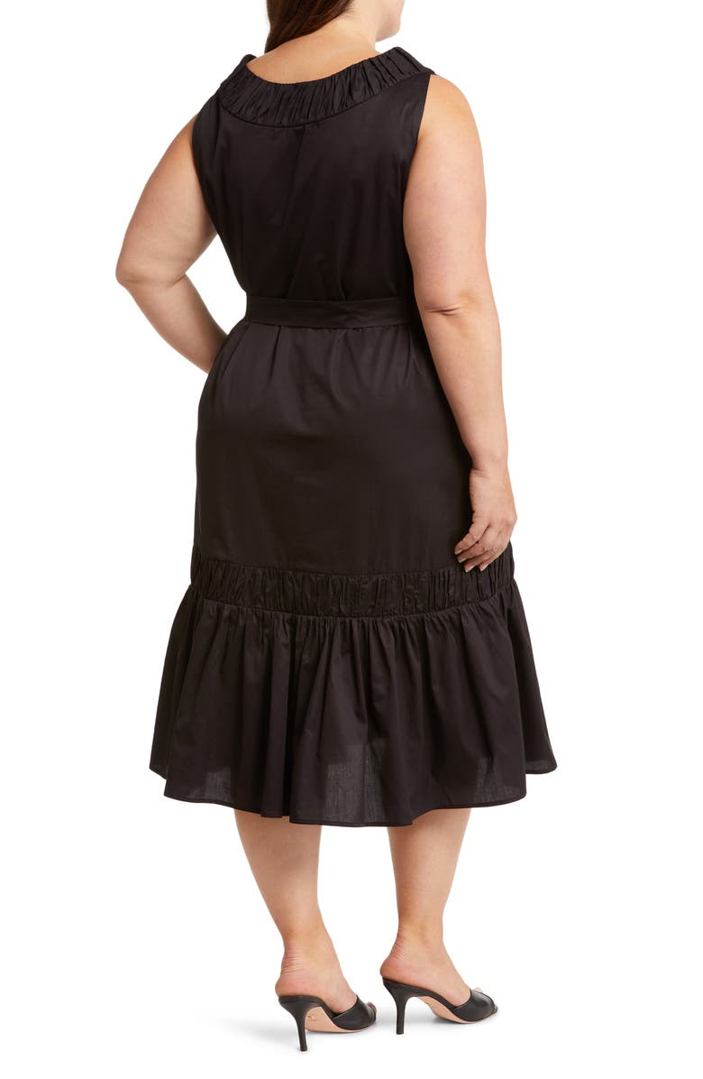 HARSHMAN Naveen Belted Midi Dress, Alternate, color, 