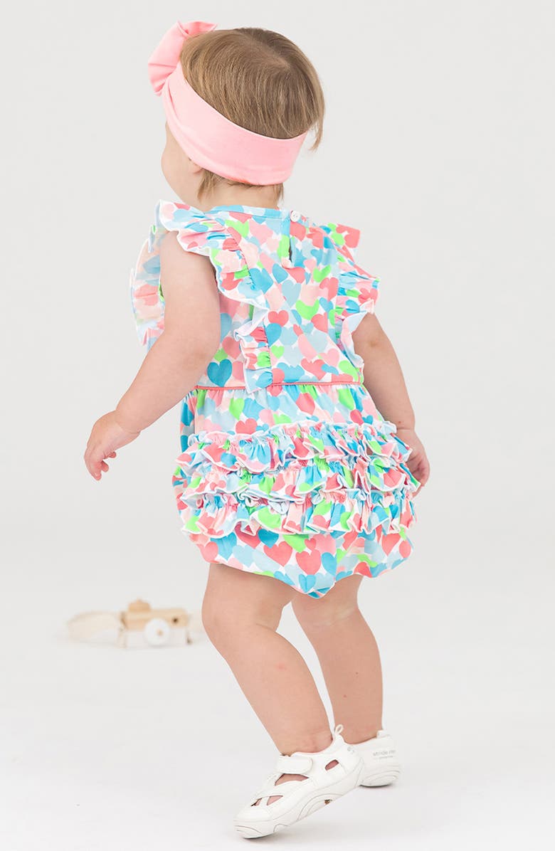 RuffleButts Bubble Romper & Headband Set, Alternate, color, 