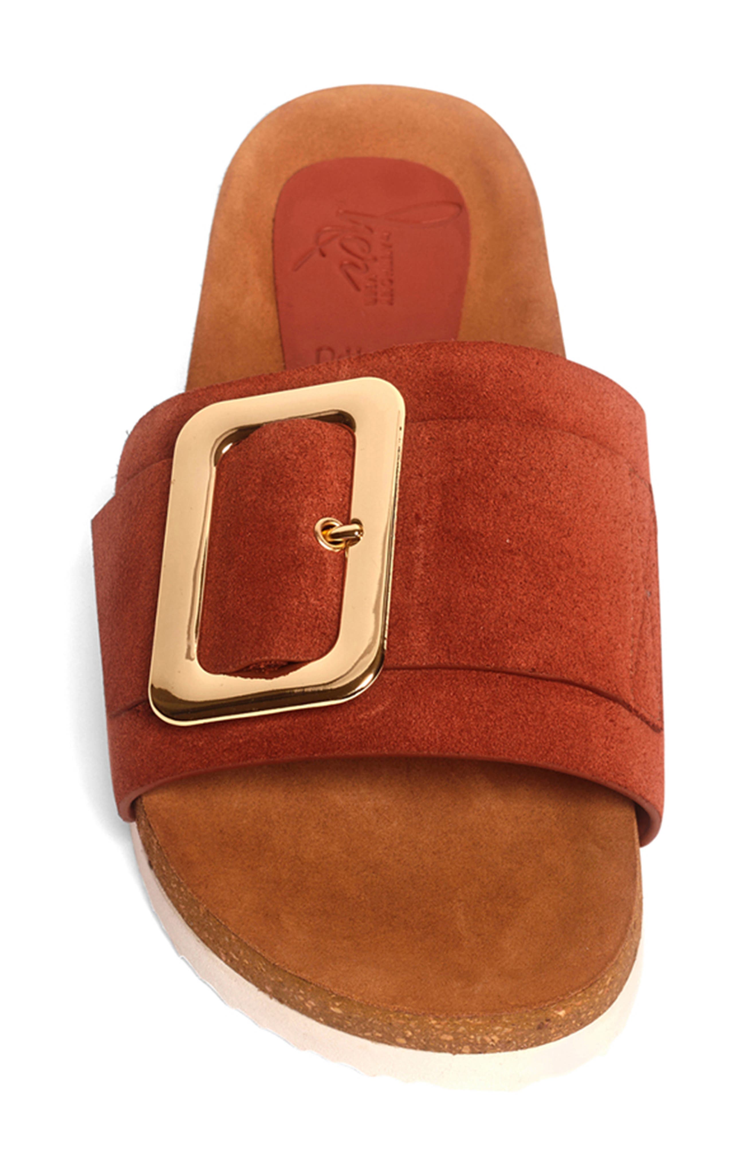 Clare Slide Sandal, Alternate, color, GINGER BISCUIT