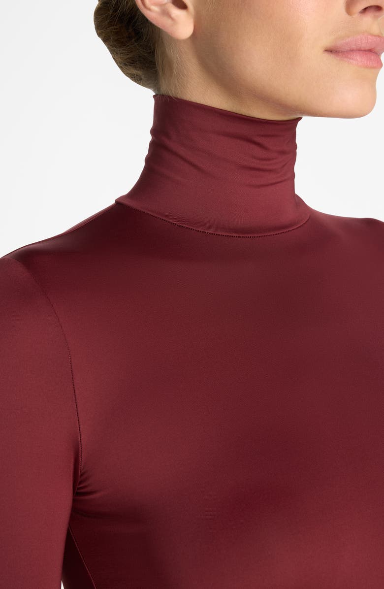 St. John Collection Nuda Jersey Turtleneck Top, Alternate, color,