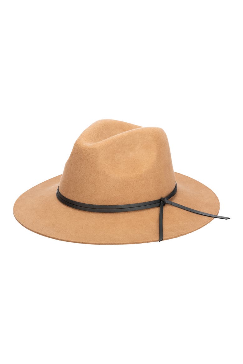 Orchard Hill Wool Fedora Hat, Main, color, CAMEL