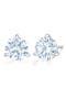 Round Brilliant Cut Diamond & Platinum Stud Earrings - 3.00ct.