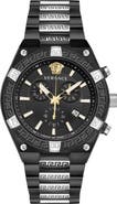 Versace V-Sporty Greca Two-Tone Bracelet Watch, 46mm