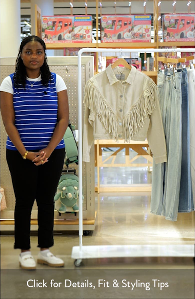 Marlene Fringe Trim Denim Jacket, sales video thumbnail