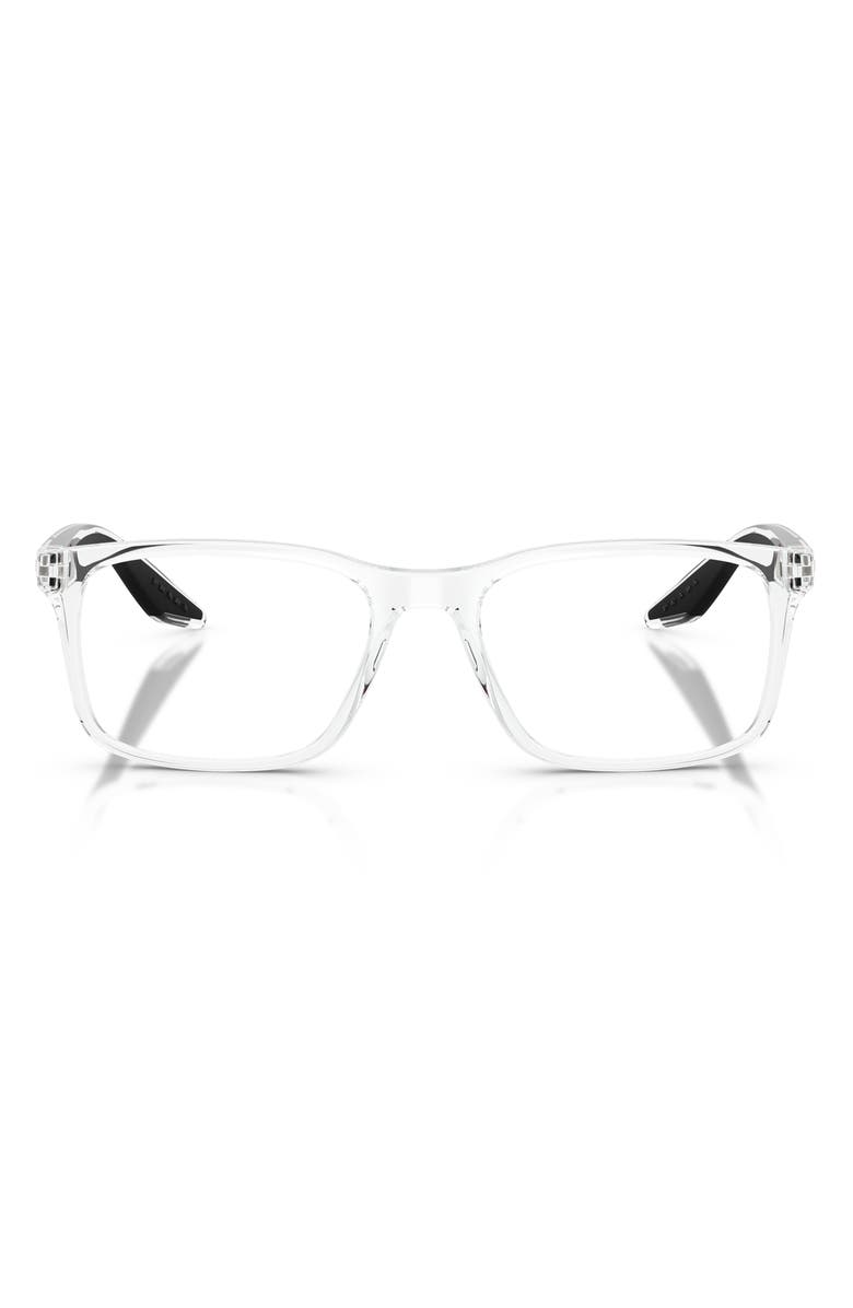 Prada Linea Rossa 52mm Pillow Optical Glasses, Main, color, Crystal