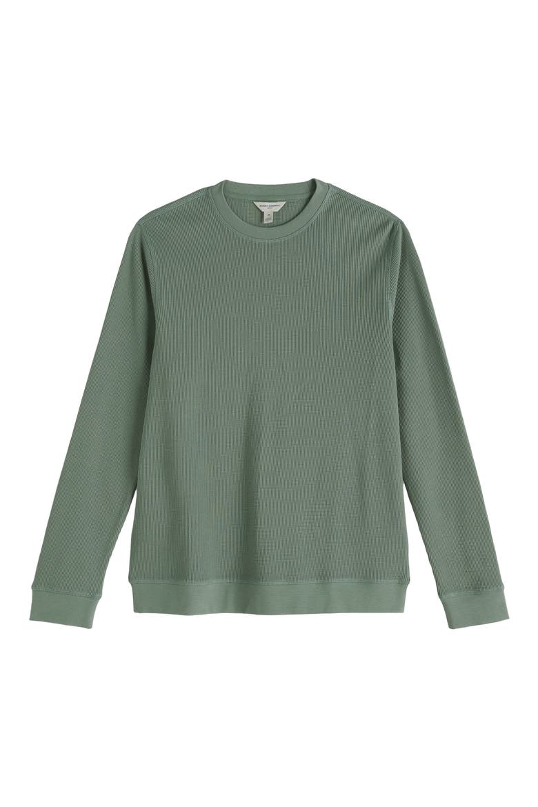 Jackline Waffle Knit Organic Cotton Top, Main, color, DUSKY GREEN