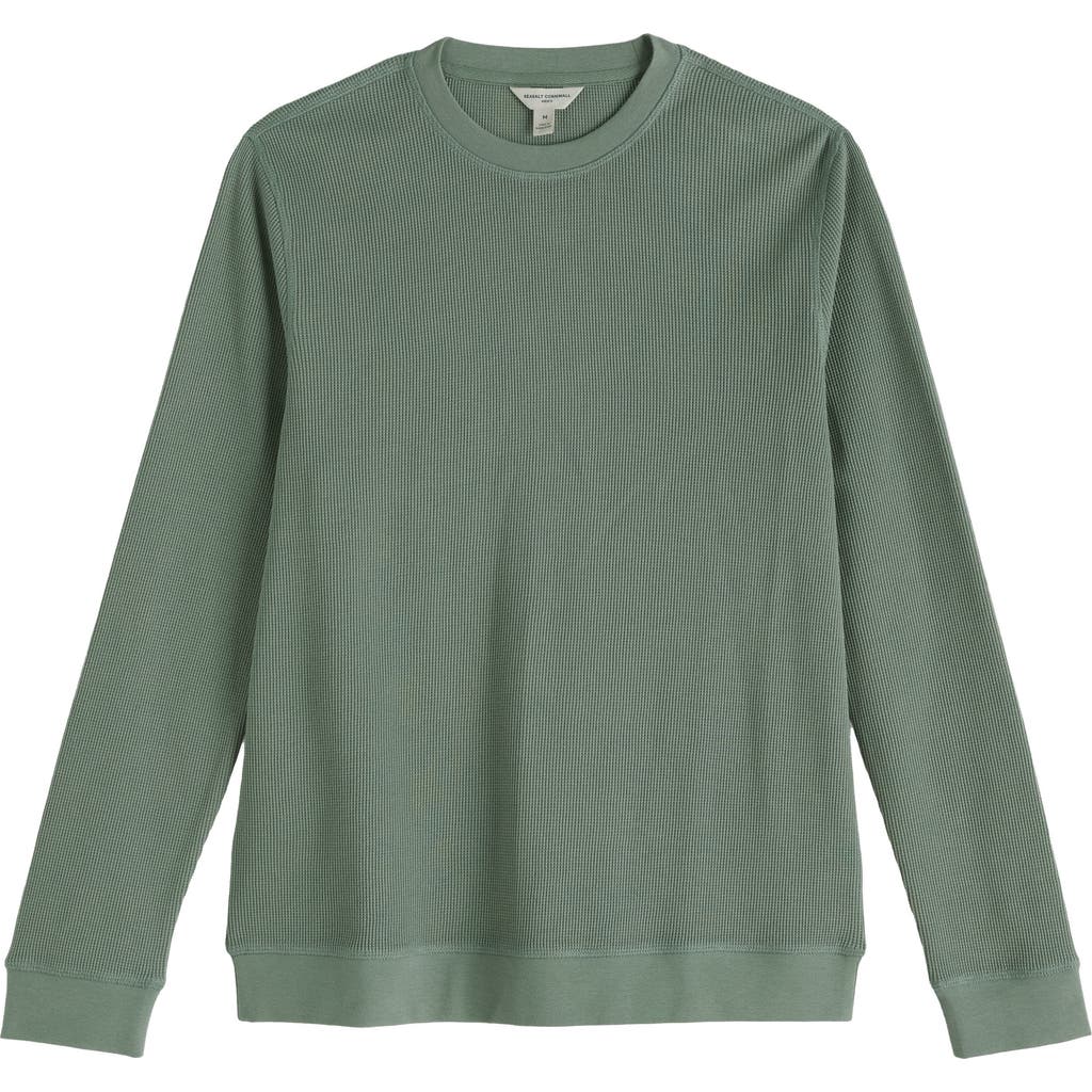 Seasalt Cornwall Jackline Waffle Knit Organic Cotton Top In Green