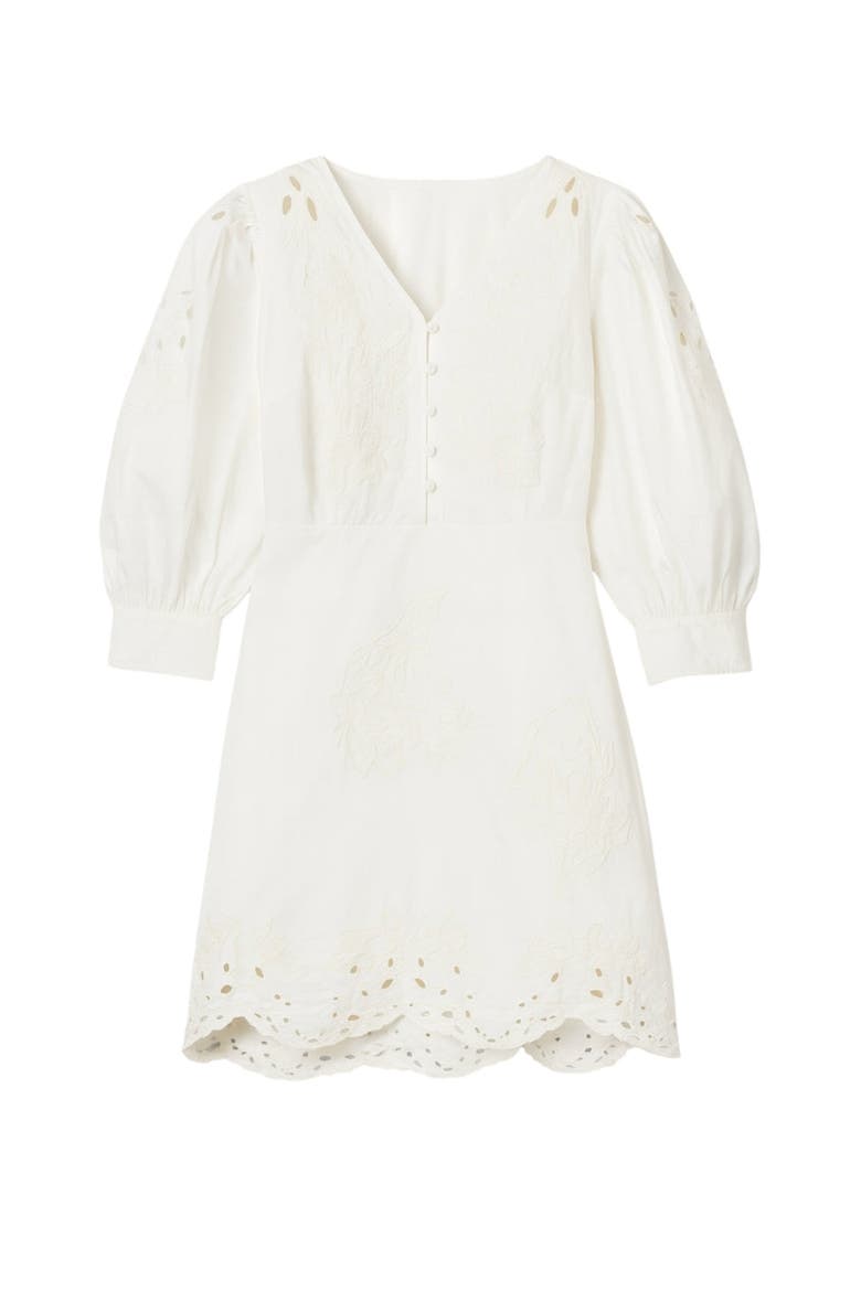 Rachelle Button Front Dress, Alternate, color, Ivory
