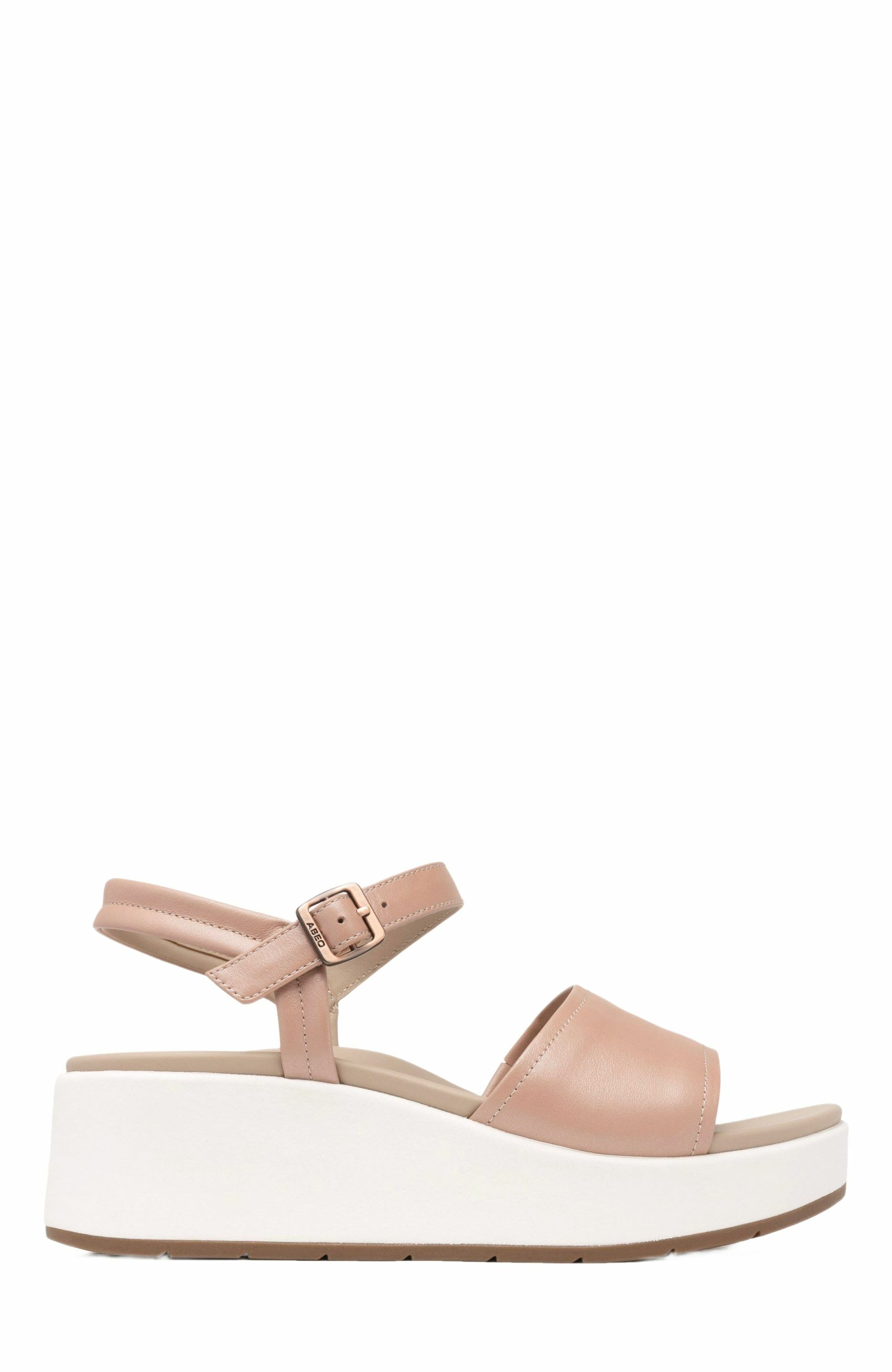 Solstice Buckle Sandal, Alternate, color, Rose Gold Leather - Metatarsal