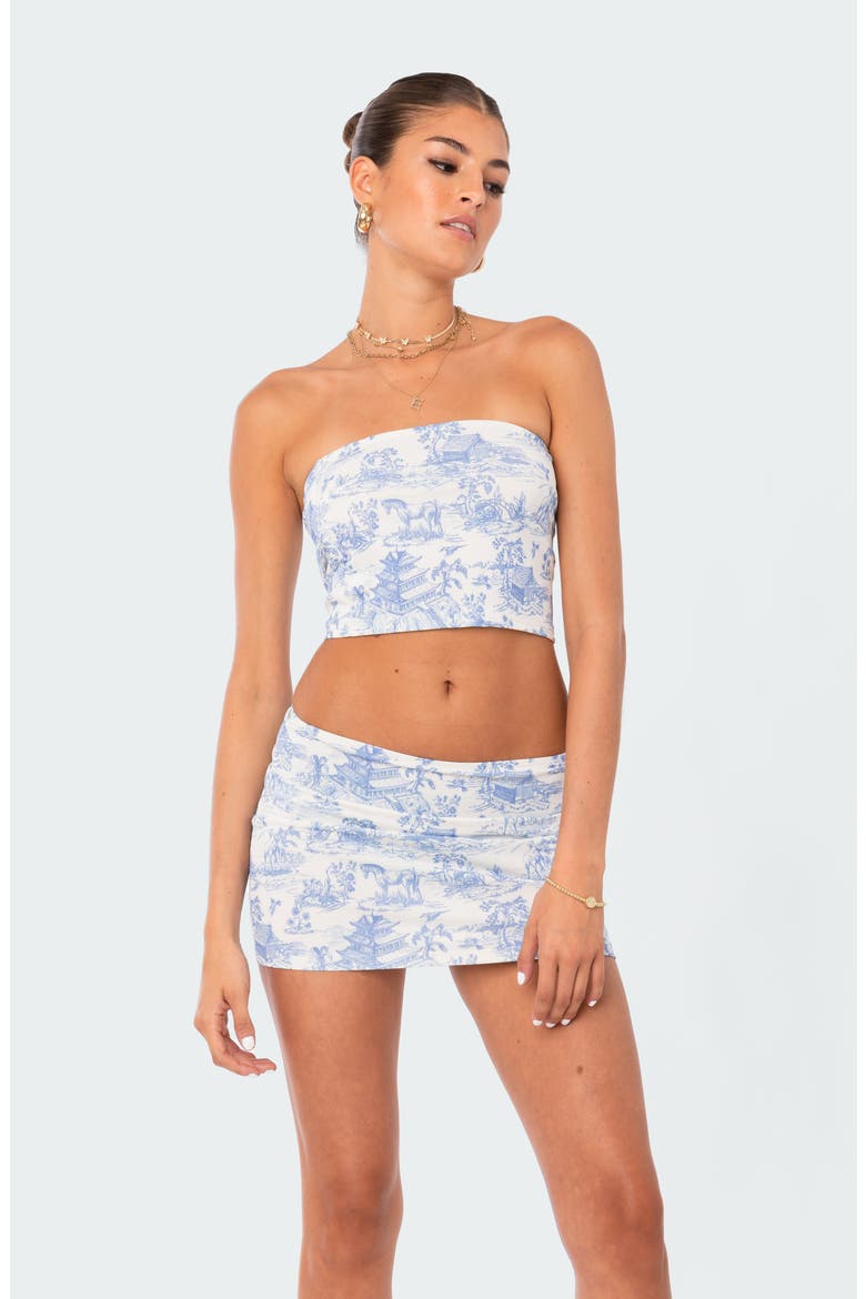 Delft Print Tube Top, Alternate, color, MIX