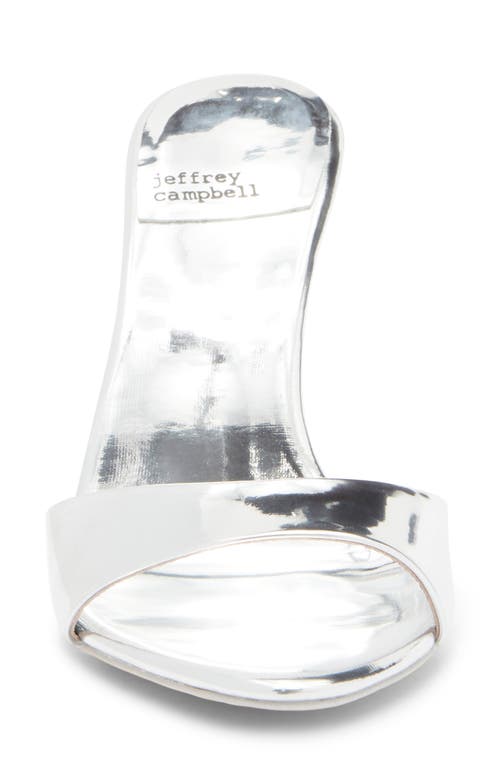 Jeffrey Campbell Ce-soire Slide Sandal In Silver Mirror