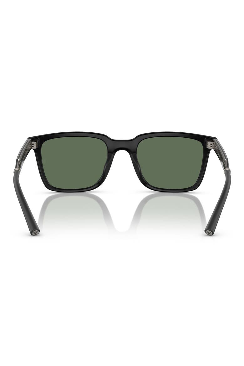 x Roger Federer Mr. Federer 52mm Polarized Rectangular Sunglasses, Alternate, color, SEMI-MATTE BLACK / G-15 POLAR