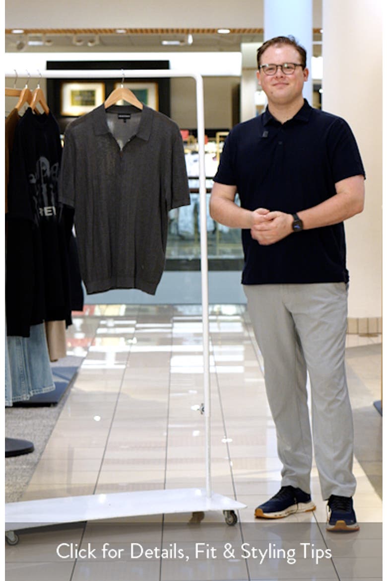 Textured Quarter Zip Polo (Men) | Nordstrom