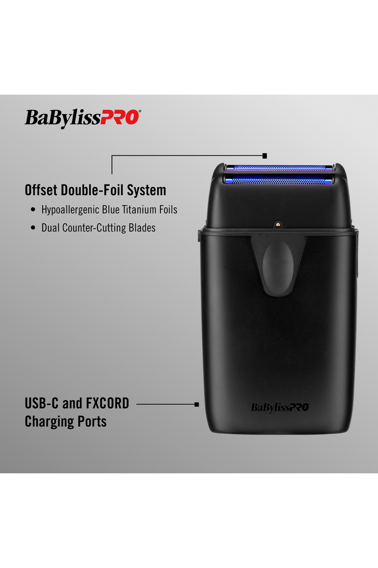 Matte Black UV-Disinfecting Double-Foil Shaver, Alternate, color, Black