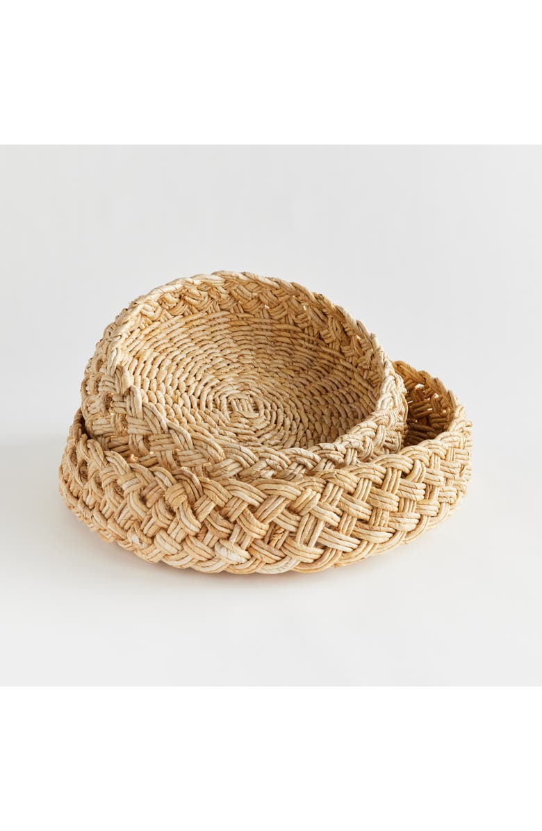 Napa Home 
Garden 27" Abaca French Braided Handcrafted Decorative Baskets Set of 2, Alternate, color, 