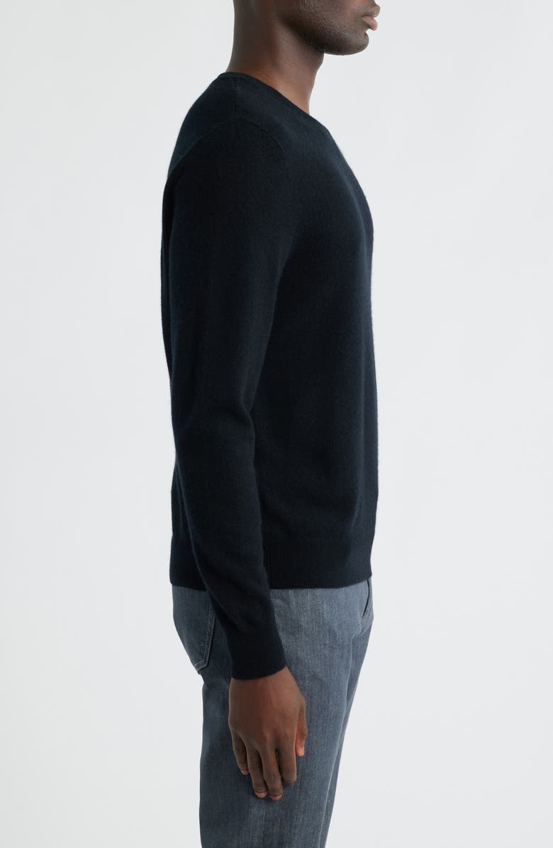 Nordstrom Cashmere V-Neck Sweater, Alternate, color, Black Caviar