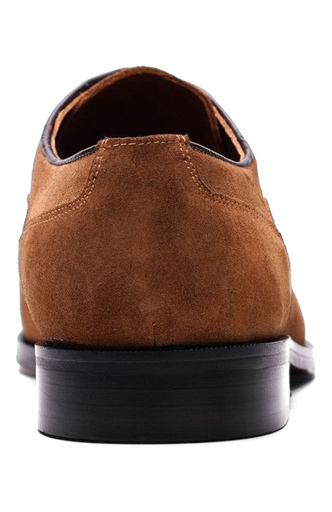 CARLOS SANTANA Havens Cap-toe Derby, Alternate, color, Tabacco Brown Suede
