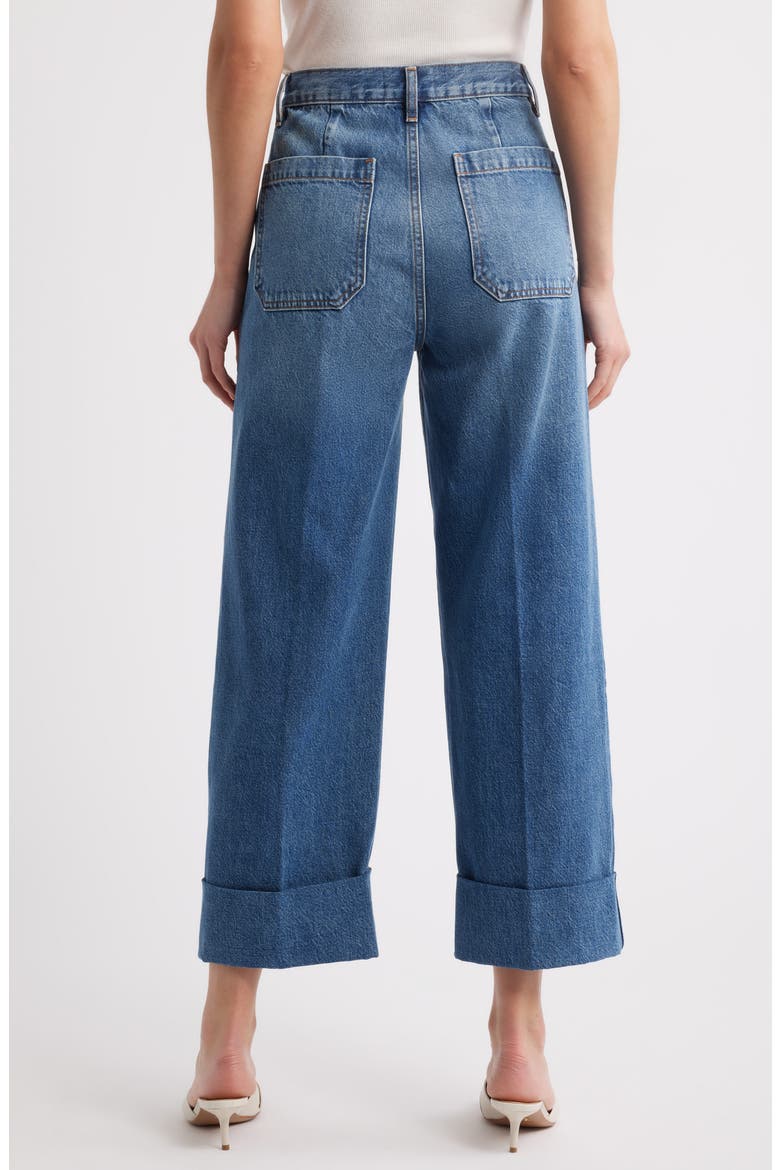 The Utility Cuff Wide Leg Jeans, Alternate, color, STRANGER