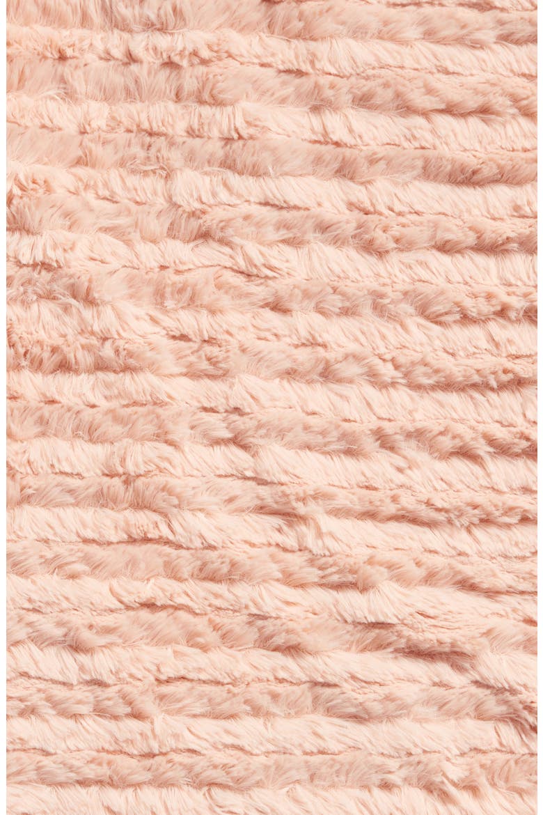 Soft Ribbed Plush Throw, Alternate, color, PINK HERO