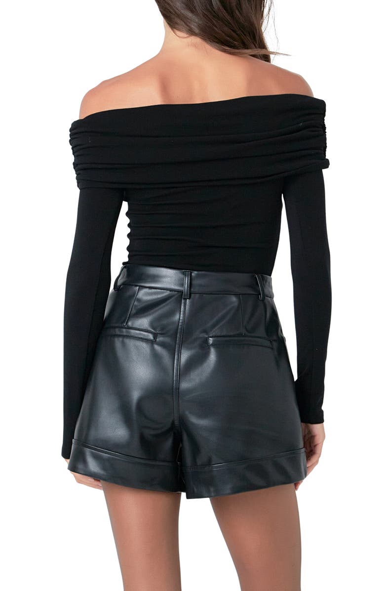 Grey Lab Off the Shoulder Ruched Top, Alternate, color, 