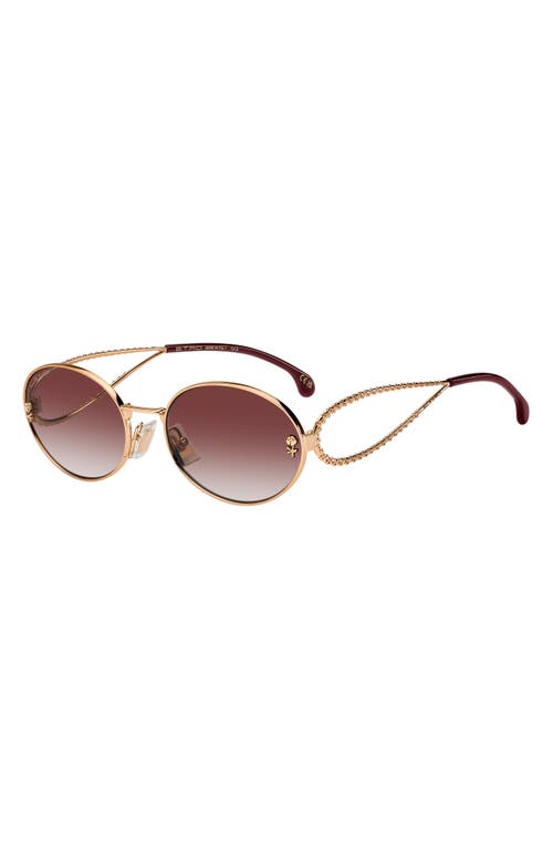 Etro 57mm Oval Sunglasses In Brown