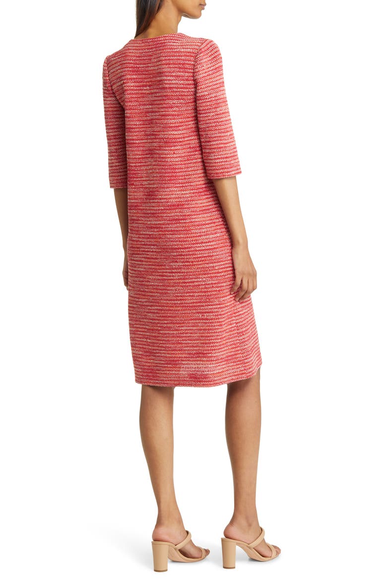 Tweed Shift Dress, Alternate, color, SUNSET RED/CITRUS BLOSSOM/PALE