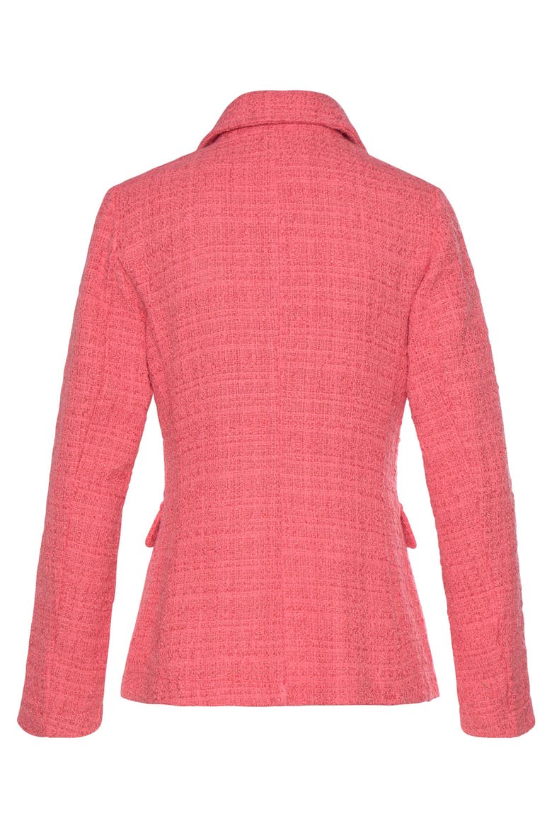 Double Breasted Boucle Blazer, Alternate, color, Coral