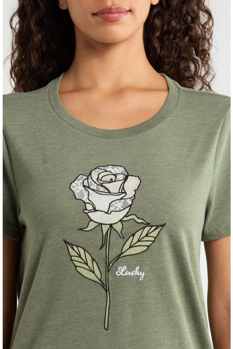 Lace Rose Graphic T-Shirt, Alternate, color, THYME