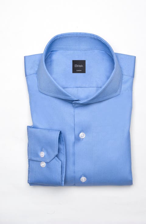 Twill Pima Cotton Collared Shirt