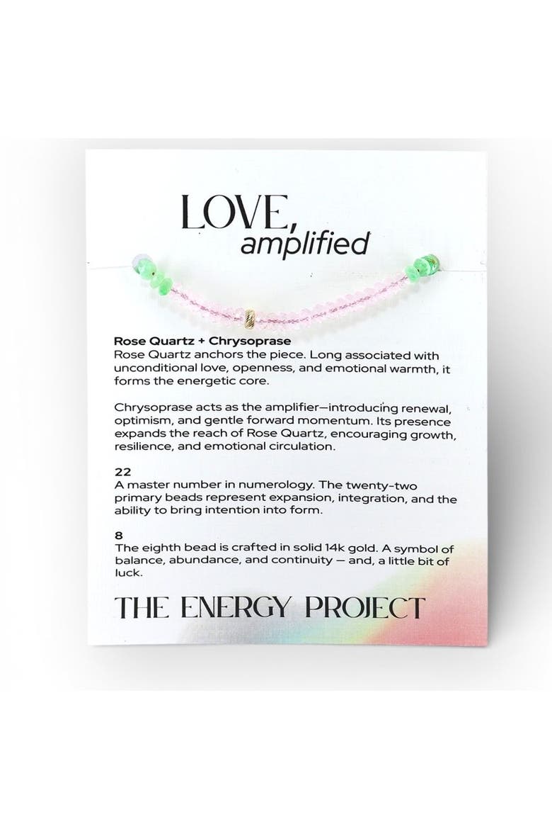The Energy Project - Love, Amplified Bracelet, Alternate, color, Rose