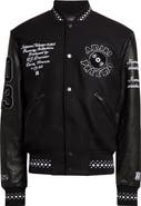 AMIRI x Premier Records Patch Leather Sleeve Wool Blend
