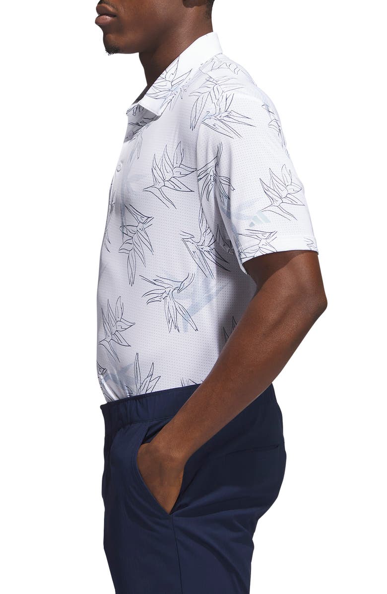 adidas Golf Oasis Floral Mesh Golf Polo, Alternate, color, 