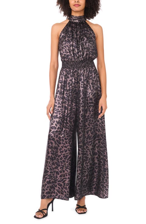 Smocked Wide Leg Jumpsuit