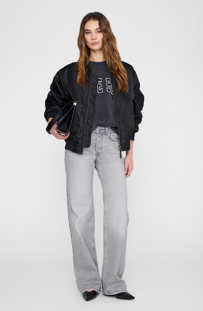 ANINE BING Miles New Classic Sweatshirt, Alternate, color, Washed Black