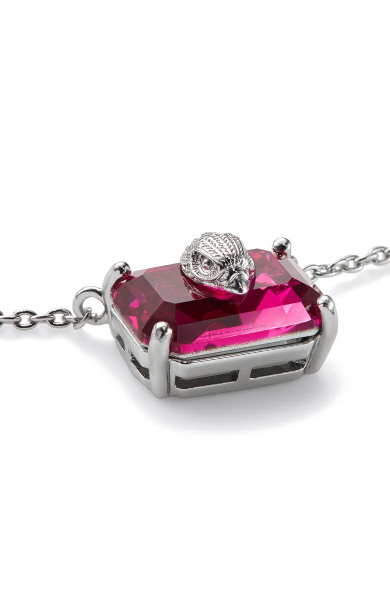 Kurt Geiger London Emerald Cut Pendant Necklace, Alternate, color, Fuchsia