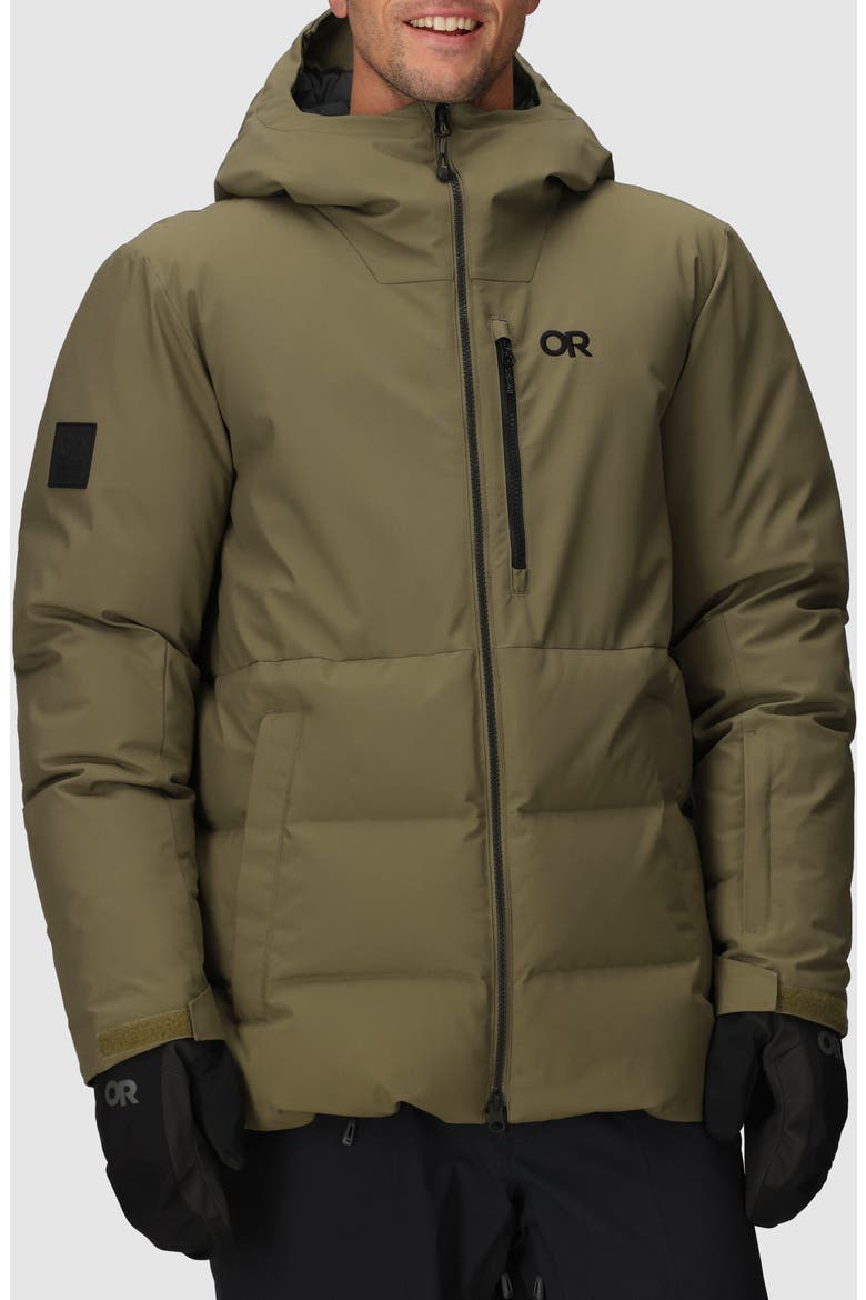 Snowcrew 700 Fill Power Down Hooded Jacket, Main, color, RANGER GREEN