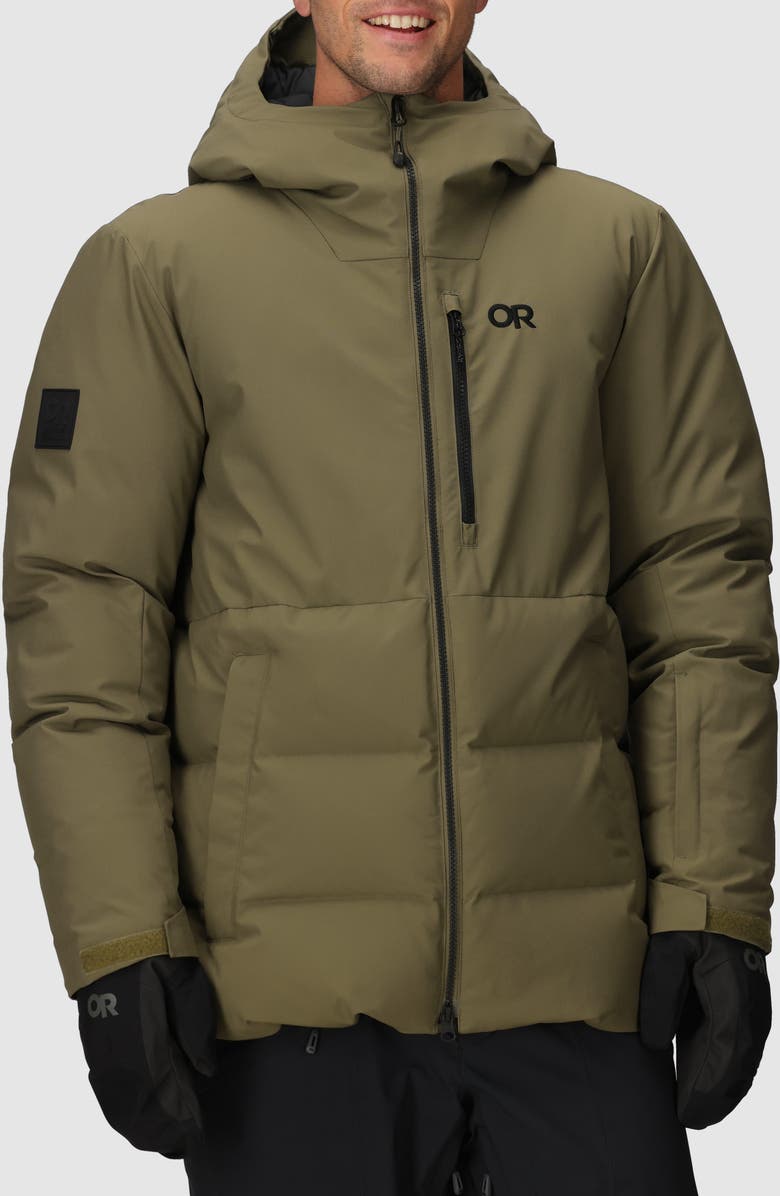 Outdoor Research Snowcrew 700 Fill Power Down Hooded Jacket, Main, color, Ranger Green