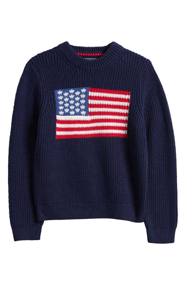 vineyard vines Kids' American Flag Cotton Sweater, Main, color, 
