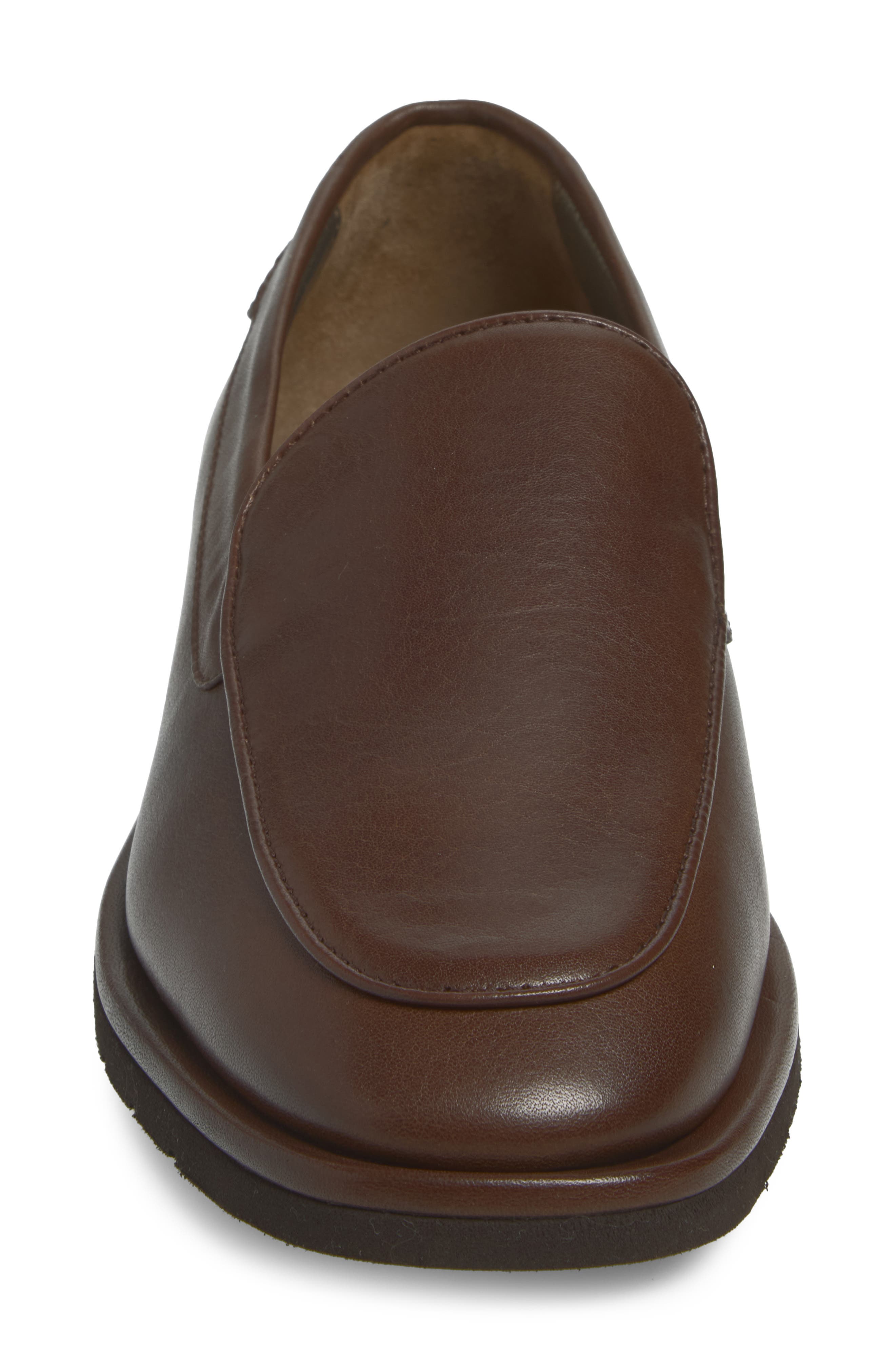 Monili Detail Apron Toe Loafer, Alternate, color, CACAO
