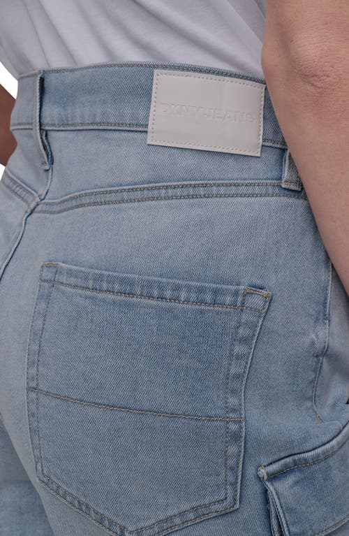 Dkny Jeans High Waist Utility Denim Shorts