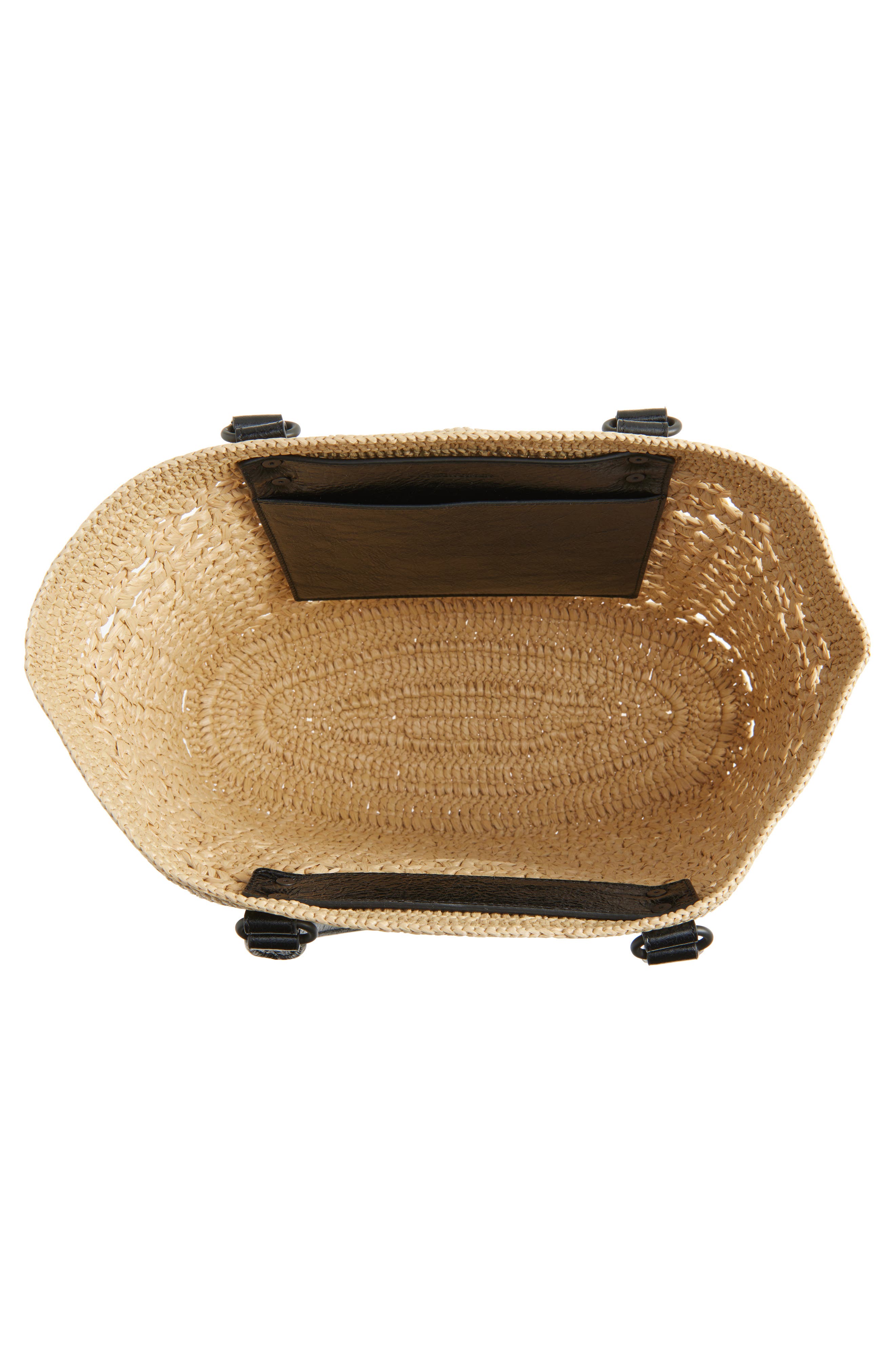 Balenciaga Medium Le City Basket Shoulder Bag, Alternate, color, Natural/ Black