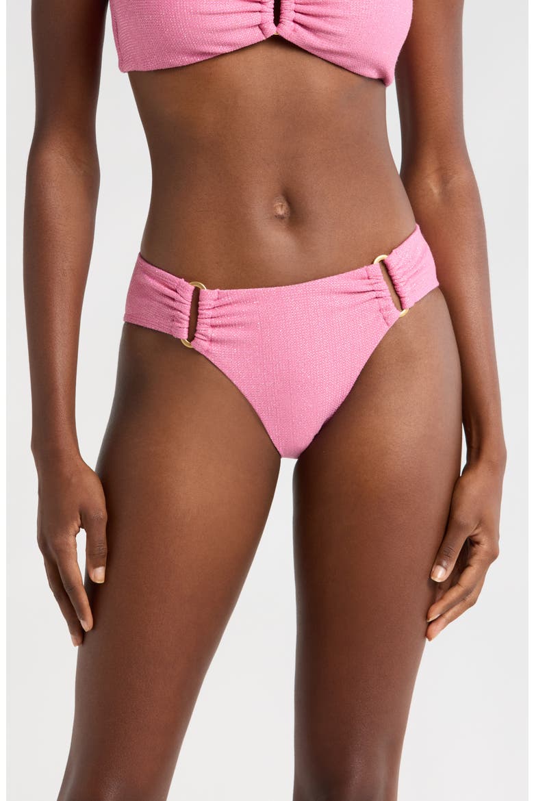 Metallic Bikini Bottoms, Main, color, SORBET