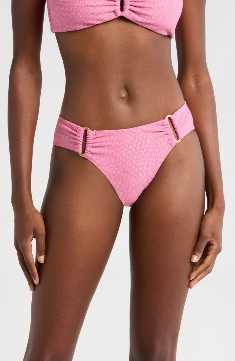 PQ SWIM Metallic Bikini Bottoms, Main, color, Sorbet
