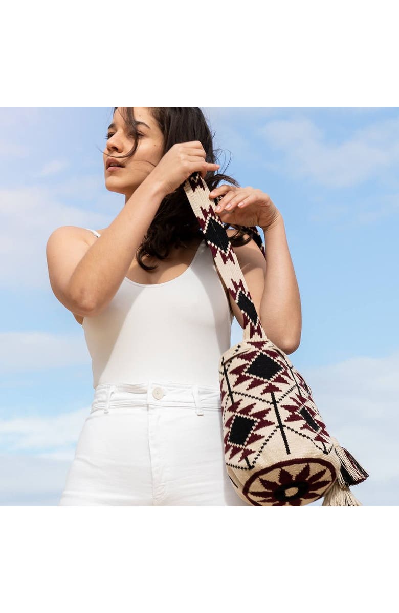 One Thread Collective Girasol Bag, Alternate, color, Beige + Burgundy