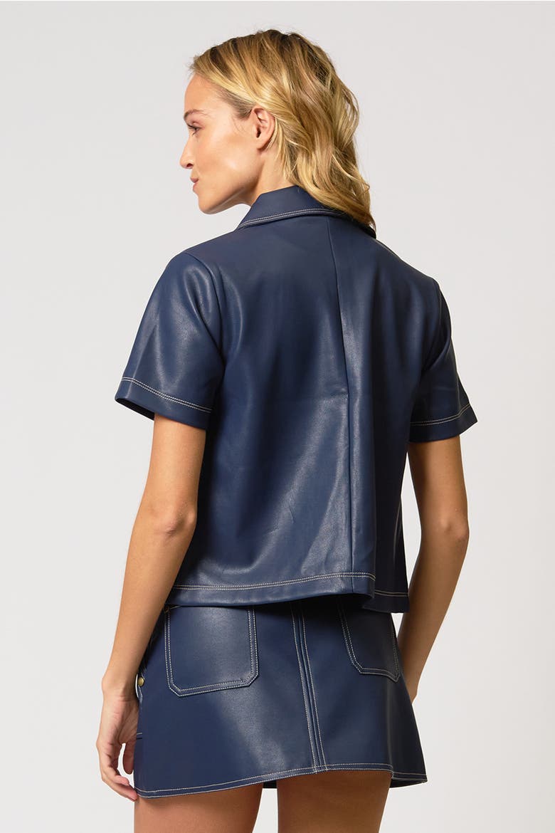 Rusty Vegan Ss Cropped Jacket, Alternate, color, Navy