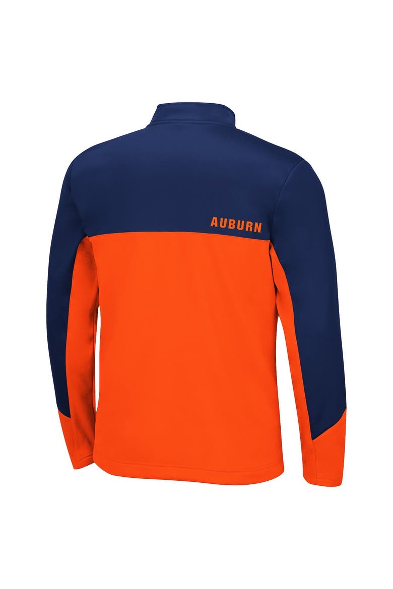Men's Colosseum Navy Auburn Tigers Triple Dog Dare Quarter-Zip Jacket, Alternate, color, Navy