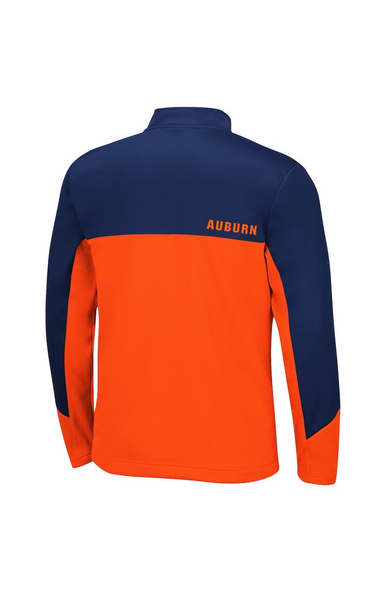 COLOSSEUM Men's Colosseum Navy Auburn Tigers Triple Dog Dare Quarter-Zip Jacket, Alternate, color, 